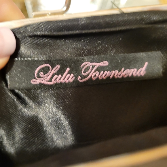 Sale VINTAGE LULU TOWNSEND evening formal dressy sequined bow clamshell purse - Picture 9 of 9